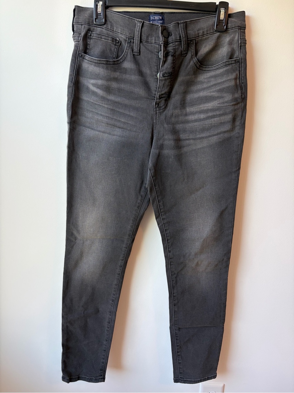 J.Crew Black High-Rise Skinny Jeans Tag Detail